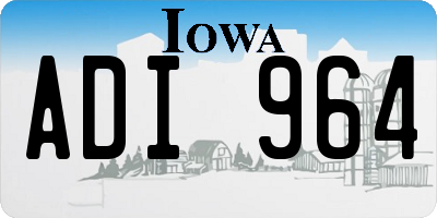 IA license plate ADI964