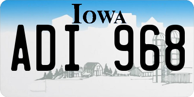 IA license plate ADI968