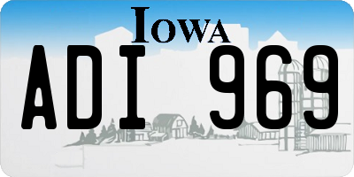 IA license plate ADI969