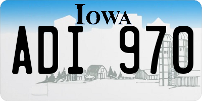 IA license plate ADI970