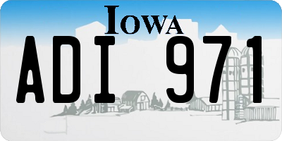 IA license plate ADI971