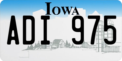 IA license plate ADI975