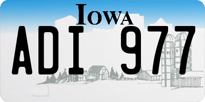 IA license plate ADI977