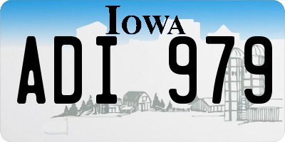IA license plate ADI979