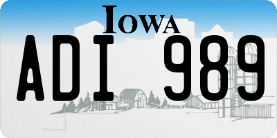 IA license plate ADI989