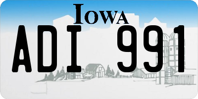 IA license plate ADI991