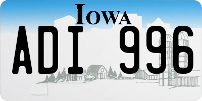 IA license plate ADI996