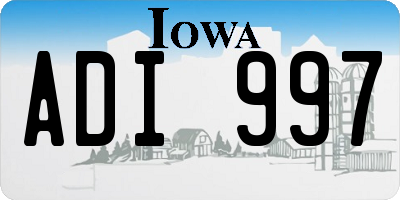 IA license plate ADI997