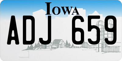 IA license plate ADJ659
