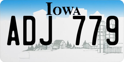 IA license plate ADJ779