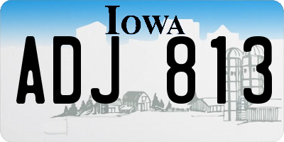 IA license plate ADJ813