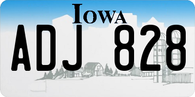 IA license plate ADJ828