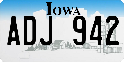 IA license plate ADJ942