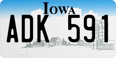IA license plate ADK591
