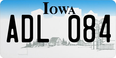 IA license plate ADL084