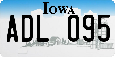 IA license plate ADL095