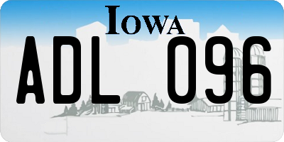 IA license plate ADL096