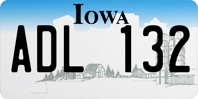 IA license plate ADL132