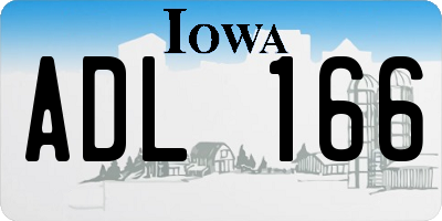IA license plate ADL166