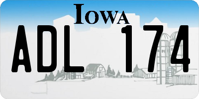 IA license plate ADL174
