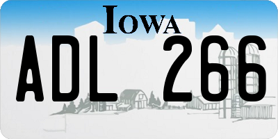 IA license plate ADL266
