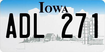 IA license plate ADL271