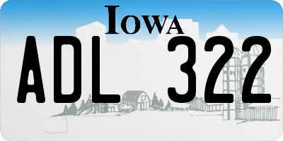 IA license plate ADL322