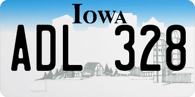 IA license plate ADL328