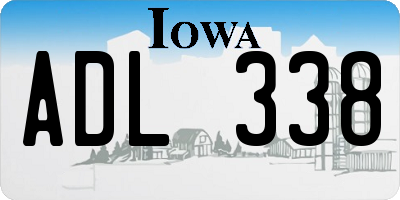 IA license plate ADL338