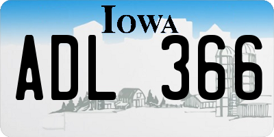 IA license plate ADL366