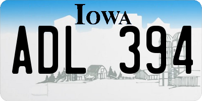 IA license plate ADL394