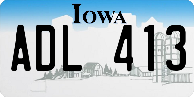 IA license plate ADL413