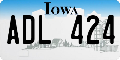 IA license plate ADL424