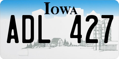 IA license plate ADL427