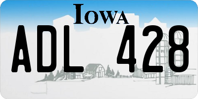 IA license plate ADL428