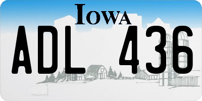 IA license plate ADL436