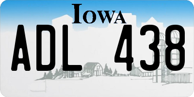 IA license plate ADL438