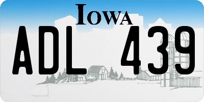IA license plate ADL439