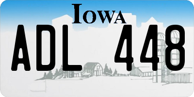 IA license plate ADL448