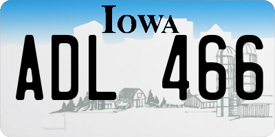 IA license plate ADL466
