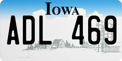 IA license plate ADL469