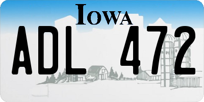 IA license plate ADL472