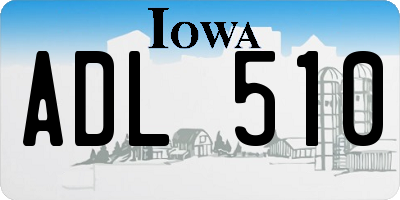 IA license plate ADL510