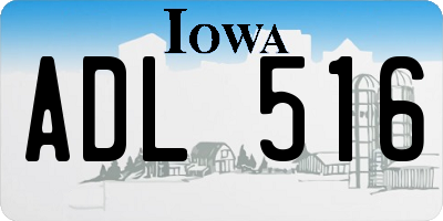 IA license plate ADL516