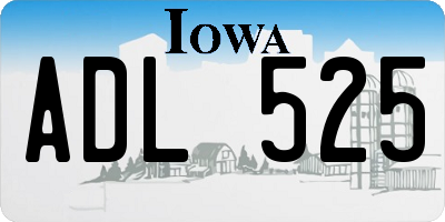 IA license plate ADL525