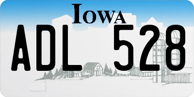 IA license plate ADL528