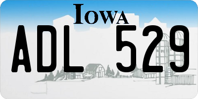 IA license plate ADL529