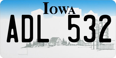 IA license plate ADL532