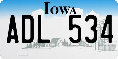 IA license plate ADL534