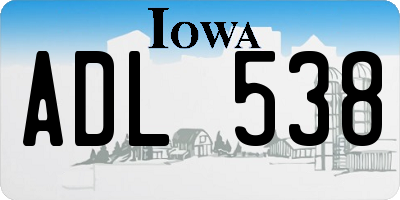 IA license plate ADL538